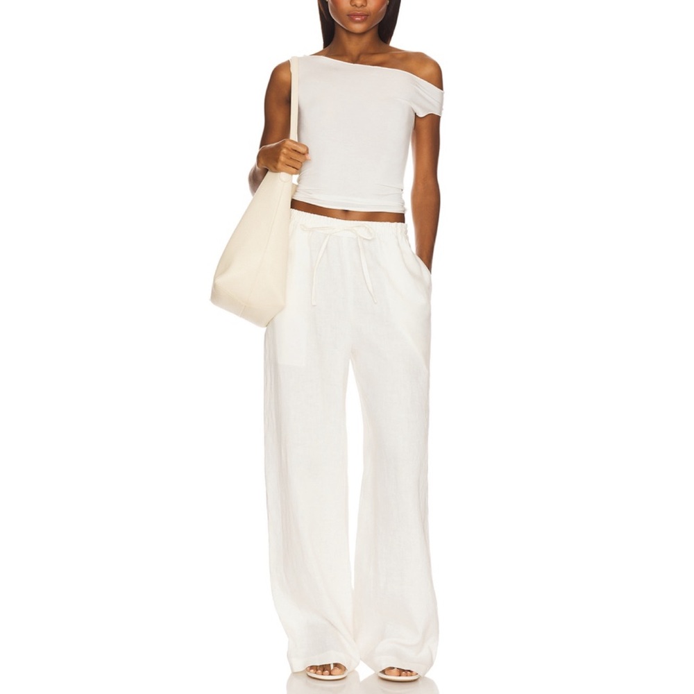Enza Costa linen resort pant in undyed